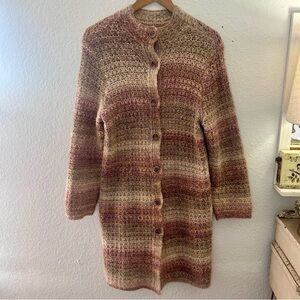 j.jill rainbow long cardigan sweater wool alpaca Size medium
